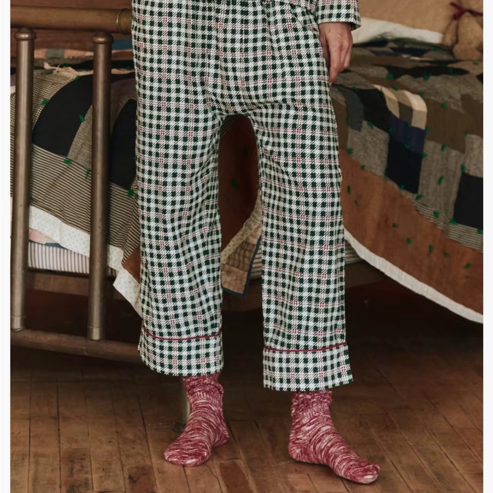 THE GREAT - THE PAJAMA PANT IN WINTER PINE PLAID - Picture 1 of 4